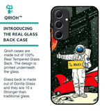 Astronaut on Mars Glass Case for Samsung Galaxy A55 5G