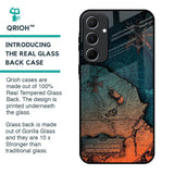 Geographical Map Glass Case for Samsung Galaxy A55 5G
