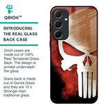 Red Skull Glass Case for Samsung Galaxy A55 5G