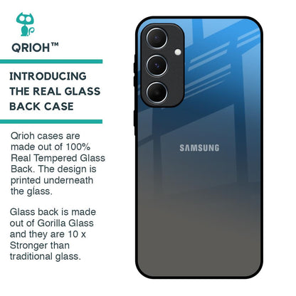 Blue Grey Ombre Glass Case for Samsung Galaxy A55 5G