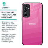 Pink Ribbon Caddy Glass Case for Samsung Galaxy A55 5G