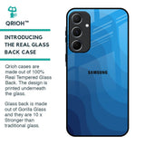 Blue Wave Abstract Glass Case for Samsung Galaxy A55 5G