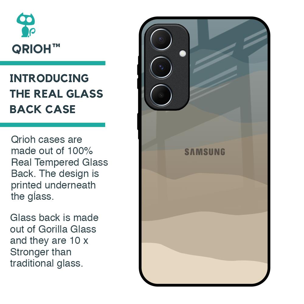 Abstract Mountain Pattern Glass Case for Samsung Galaxy A55 5G