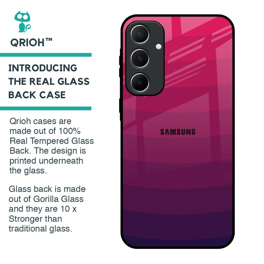 Wavy Pink Pattern Glass Case for Samsung Galaxy A55 5G