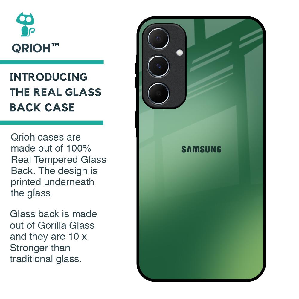 Green Grunge Texture Glass Case for Samsung Galaxy A55 5G