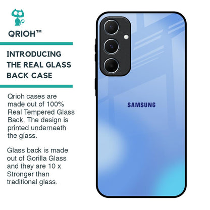Vibrant Blue Texture Glass Case for Samsung Galaxy A55 5G