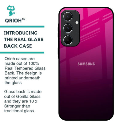 Purple Ombre Pattern Glass Case for Samsung Galaxy A55 5G