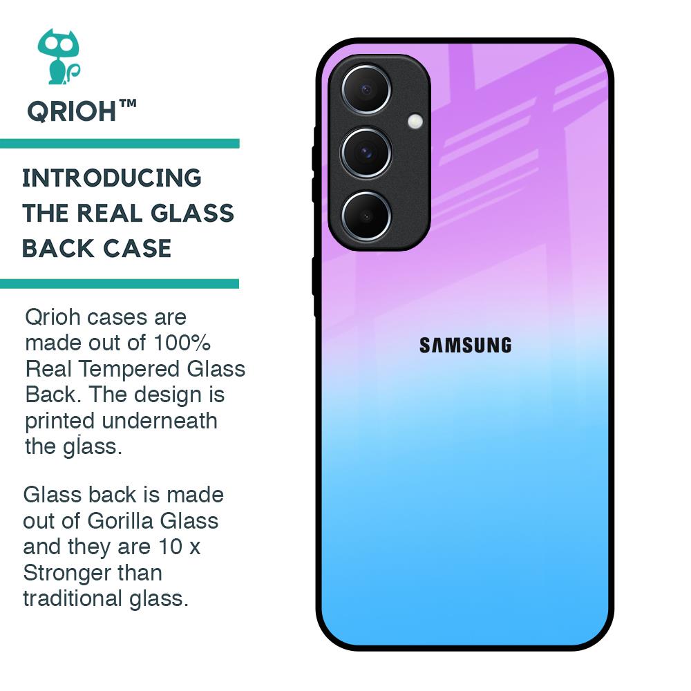 Unicorn Pattern Glass Case for Samsung Galaxy A55 5G