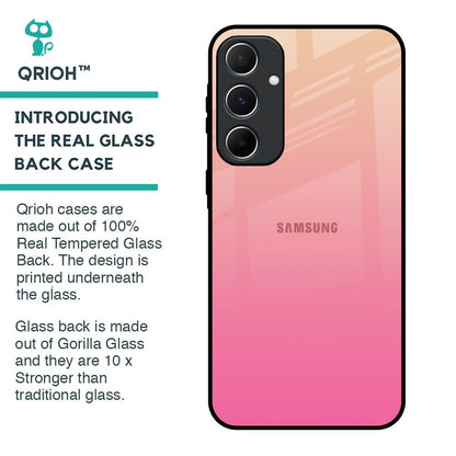 Pastel Pink Gradient Glass Case For Samsung Galaxy A55 5G