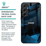 Polygonal Blue Box Glass Case For Samsung Galaxy A55 5G