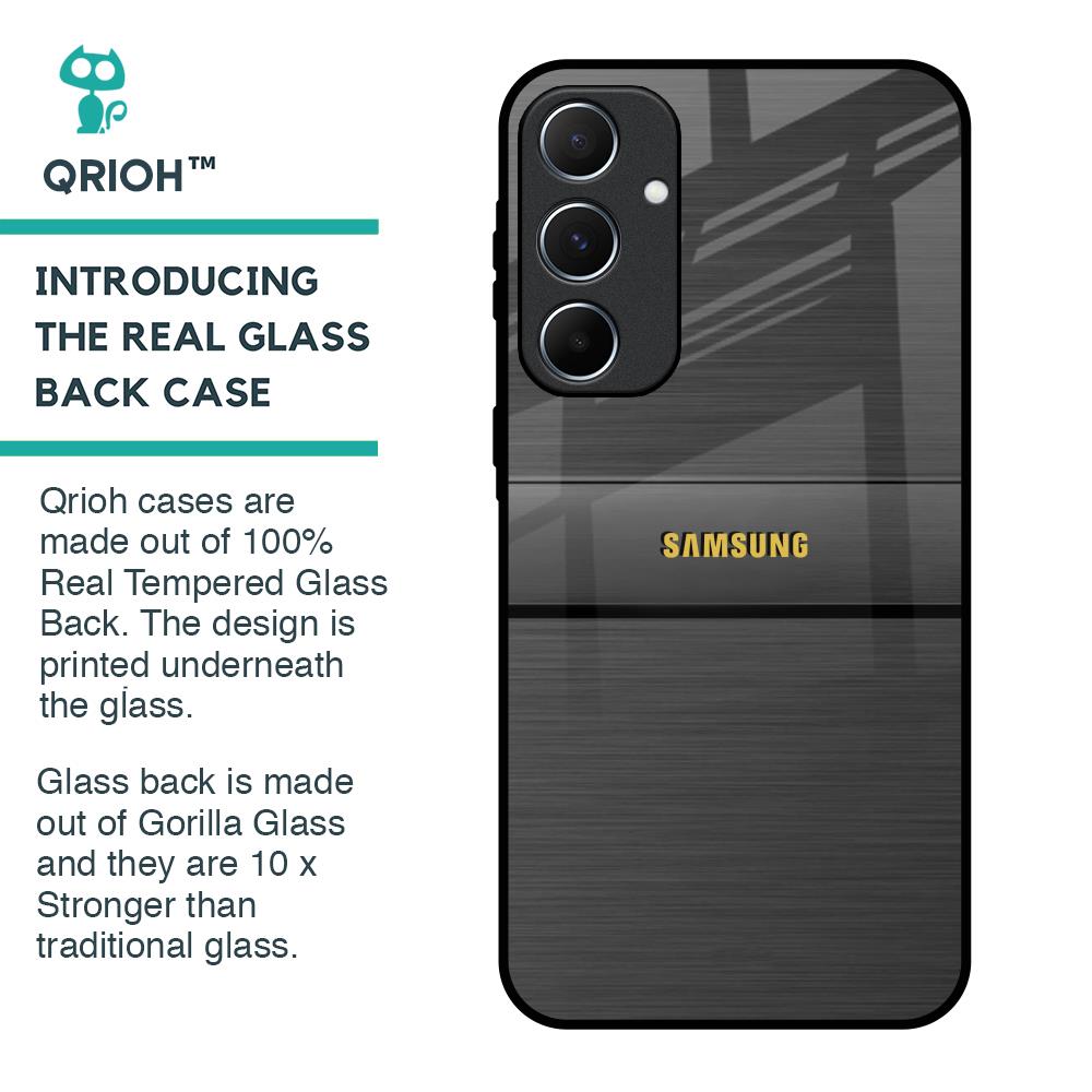 Grey Metallic Glass Case For Samsung Galaxy A55 5G