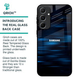 Blue Rough Abstract Glass Case for Samsung Galaxy A55 5G