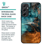 Golden Splash Glass Case for Samsung Galaxy A55 5G