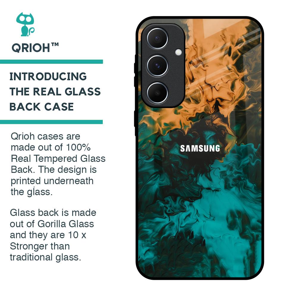 Watercolor Wave Glass Case for Samsung Galaxy A55 5G