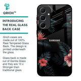 Tropical Art Flower Glass Case for Samsung Galaxy A55 5G