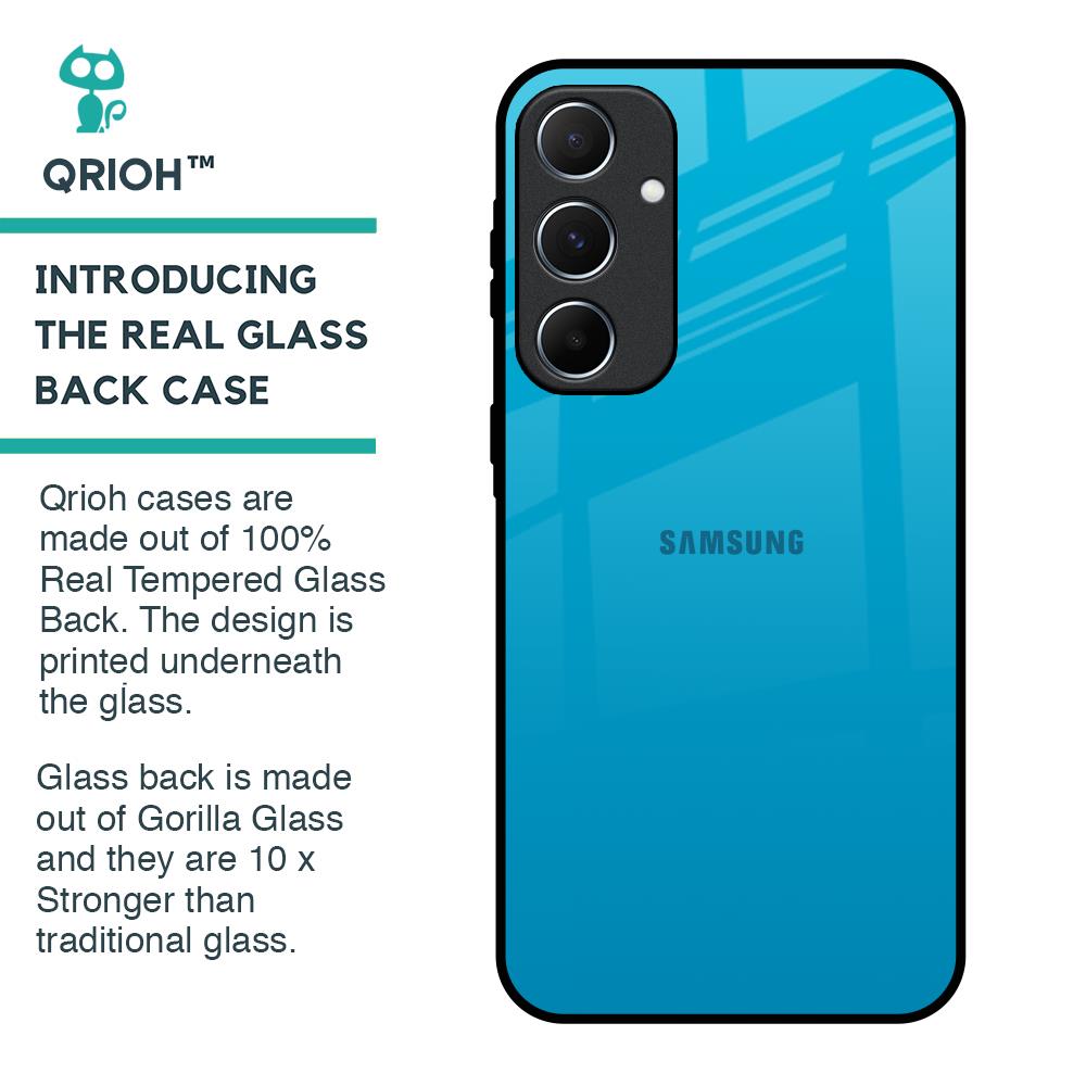 Blue Aqua Glass Case for Samsung Galaxy A55 5G