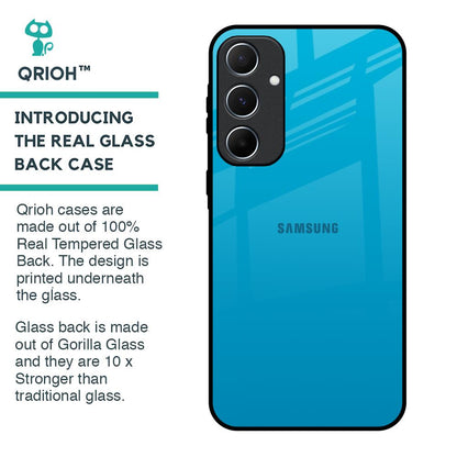 Blue Aqua Glass Case for Samsung Galaxy A55 5G