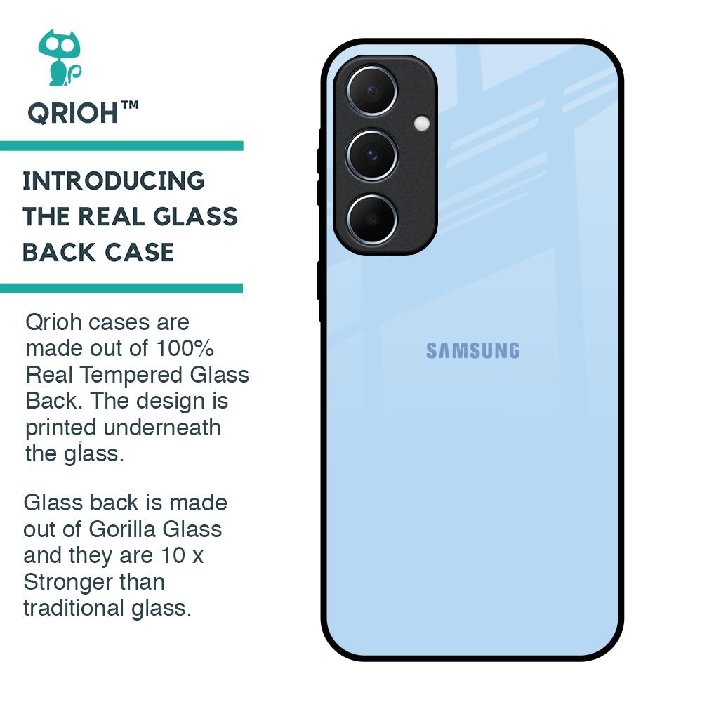 Pastel Sky Blue Glass Case for Samsung Galaxy A55 5G