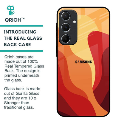 Magma Color Pattern Glass Case for Samsung Galaxy A55 5G