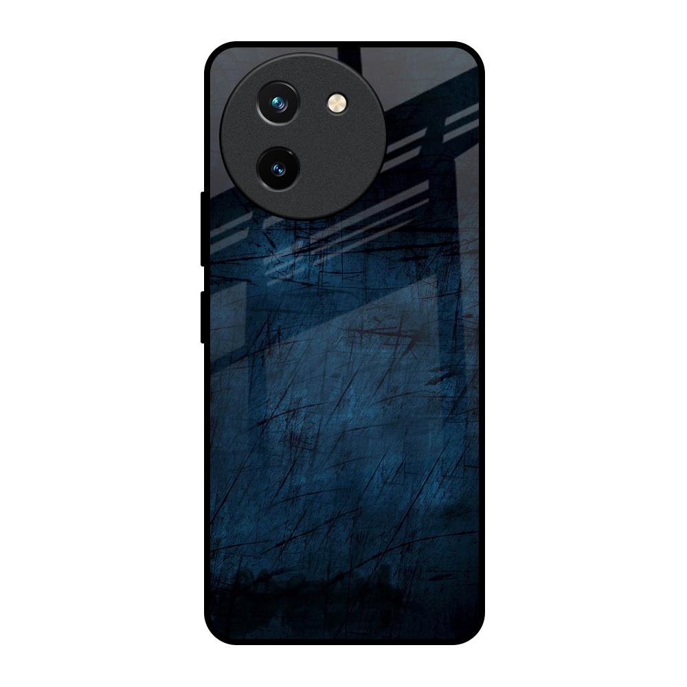 Dark Blue Grunge Vivo T3X 5G Glass Back Cover Online