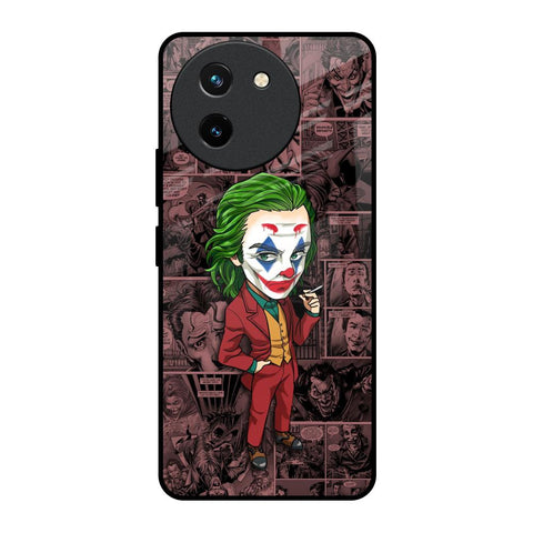 Joker Cartoon Vivo T3X 5G Glass Back Cover Online