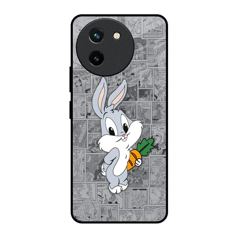 Cute Baby Bunny Vivo T3X 5G Glass Back Cover Online
