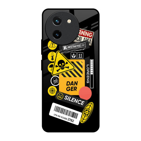 Danger Signs Vivo T3X 5G Glass Back Cover Online