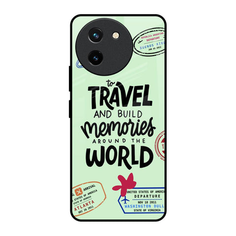 Travel Stamps Vivo T3X 5G Glass Back Cover Online
