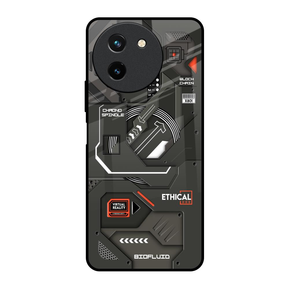 Tech Aesthetics Vivo T3X 5G Glass Back Cover Online