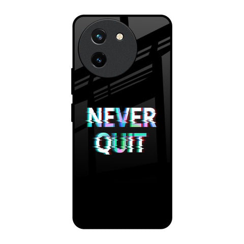 Never Quit Vivo T3X 5G Glass Back Cover Online
