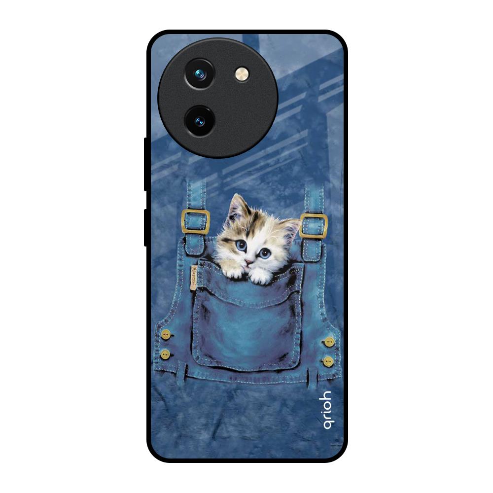 Kitty In Pocket Vivo T3X 5G Glass Back Cover Online