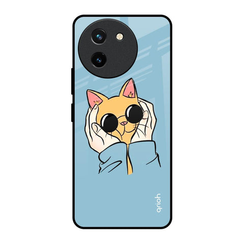 Adorable Cute Kitty Vivo T3X 5G Glass Back Cover Online