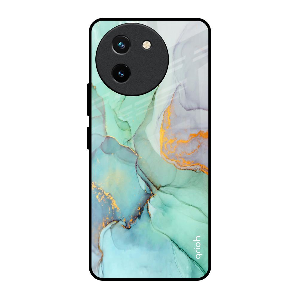 Green Marble Vivo T3X 5G Glass Back Cover Online