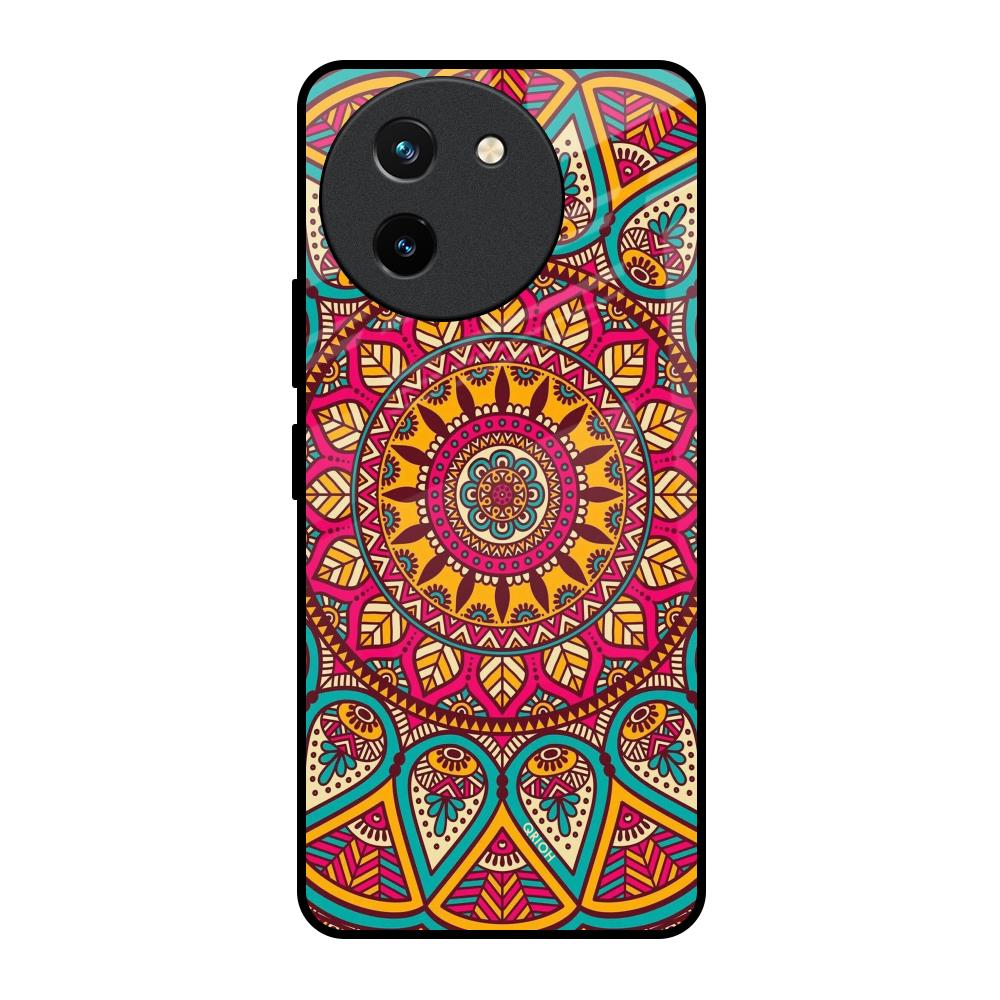 Elegant Mandala Vivo T3X 5G Glass Back Cover Online