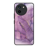 Purple Gold Marble Vivo T3X 5G Glass Back Cover Online