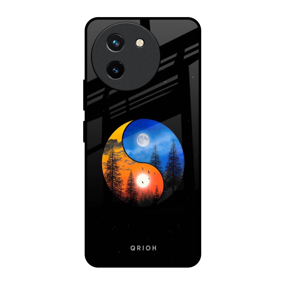 Yin Yang Balance Vivo T3X 5G Glass Back Cover Online