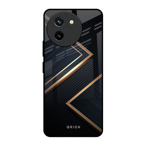 Sleek Golden & Navy Vivo T3X 5G Glass Back Cover Online