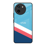 Pink & White Stripes Vivo T3X 5G Glass Back Cover Online