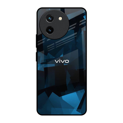 Polygonal Blue Box Vivo T3X 5G Glass Back Cover Online