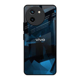 Polygonal Blue Box Vivo T3X 5G Glass Back Cover Online