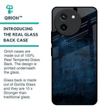 Dark Blue Grunge Glass Case for Vivo T3X 5G