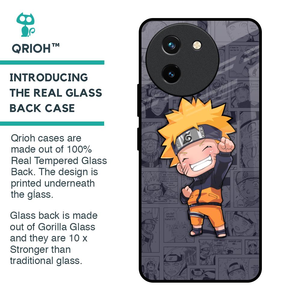 Orange Chubby Glass Case for Vivo T3X 5G