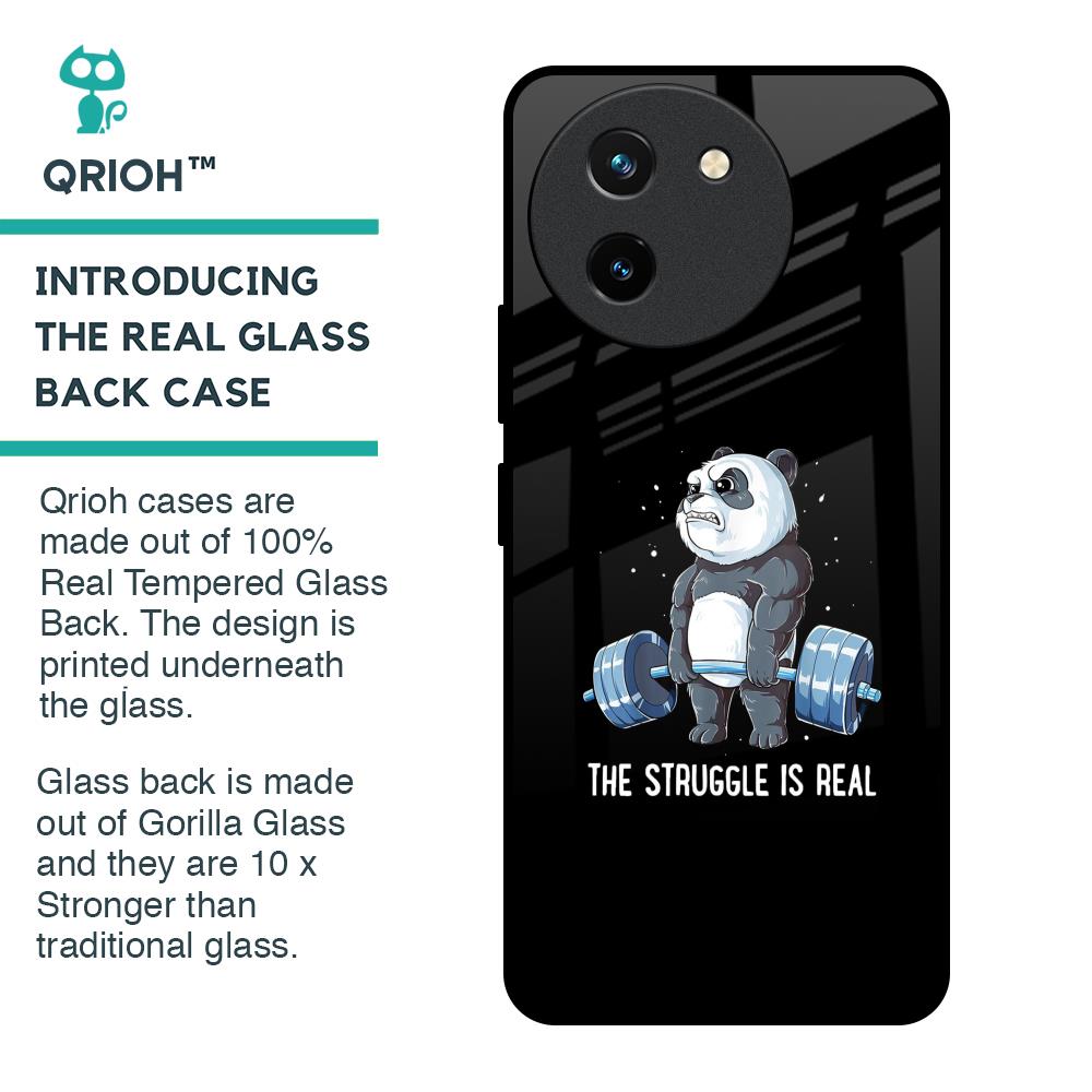 Real Struggle Glass Case for Vivo T3X 5G