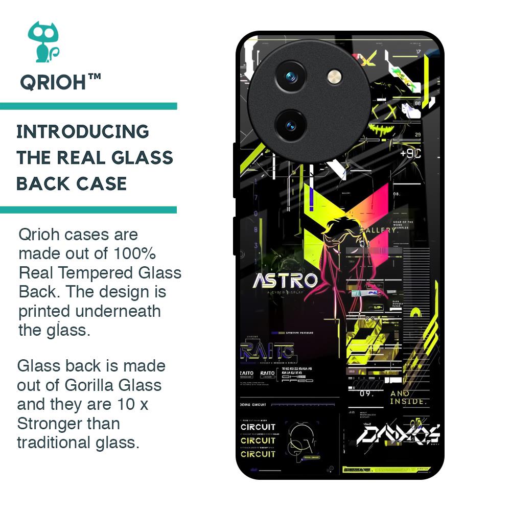 Astro Glitch Glass Case for Vivo T3X 5G