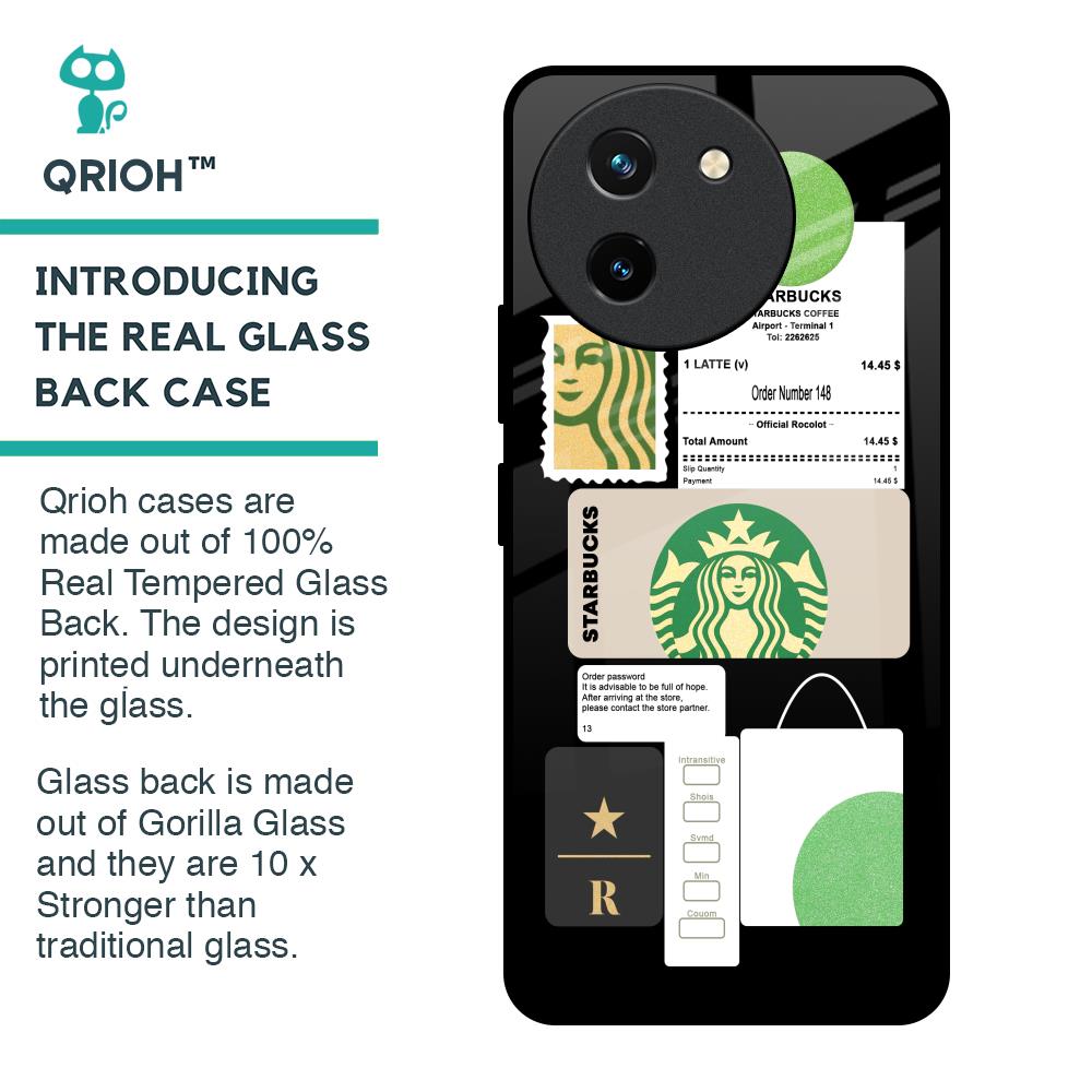 Coffee Latte Glass Case for Vivo T3X 5G
