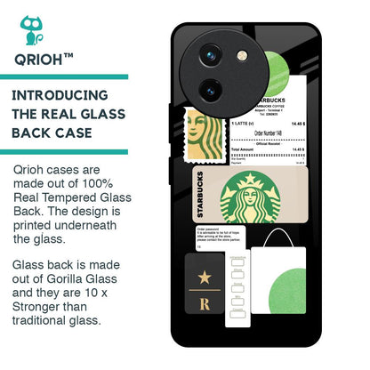 Coffee Latte Glass Case for Vivo T3X 5G