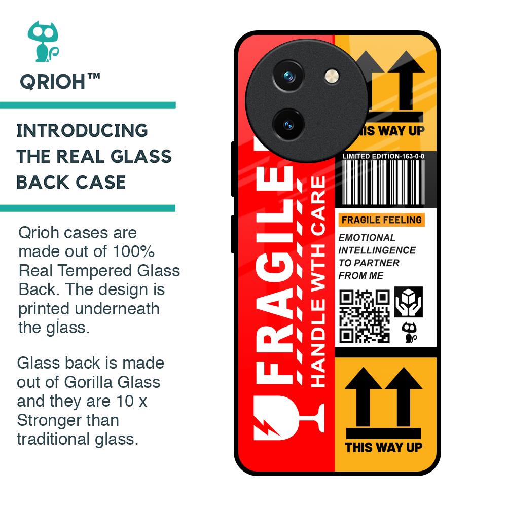 Handle With Care Glass Case for Vivo T3X 5G