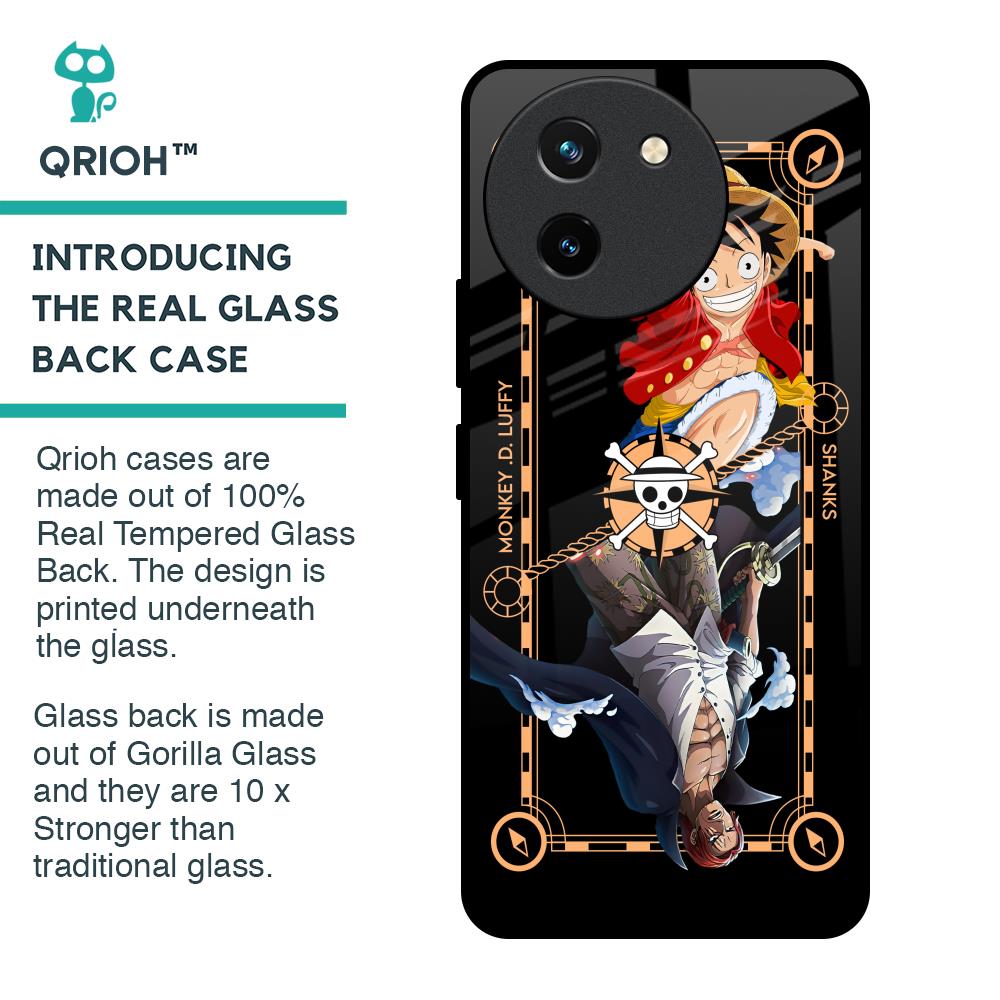 Shanks & Luffy Glass Case for Vivo T3X 5G