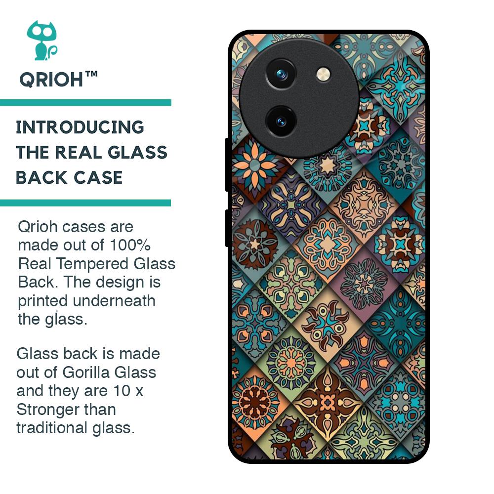 Retro Art Glass Case for Vivo T3X 5G