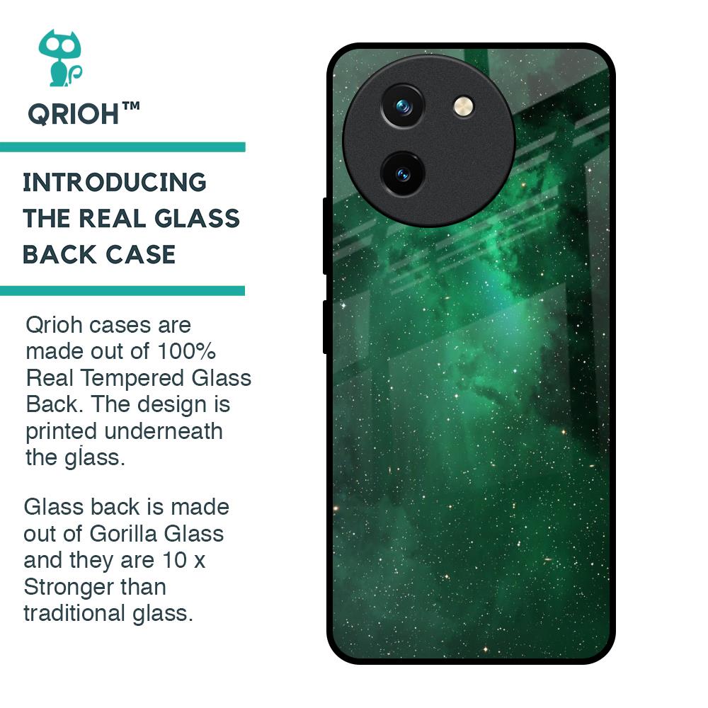 Emerald Firefly Glass Case For Vivo T3X 5G